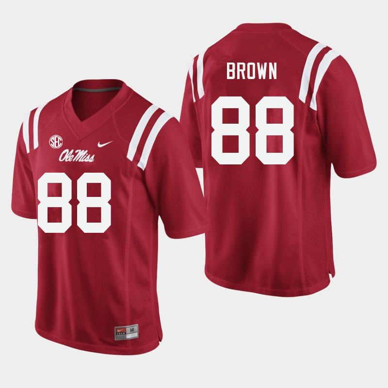 Ole Miss Rebels #88 Bralon Brown College Football Jerseys Sale-Red